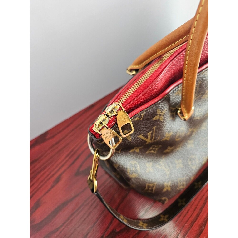 Louis Vuitton Pallas MM Monogram Red Interior Shoulder Bag Authentic - Picture 4 of 16
